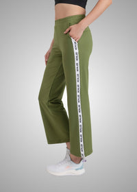 Women Dual Pocket Track Pants Olive - 1