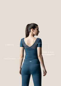Strch Flex Crop Top - Teal Blue - 3
