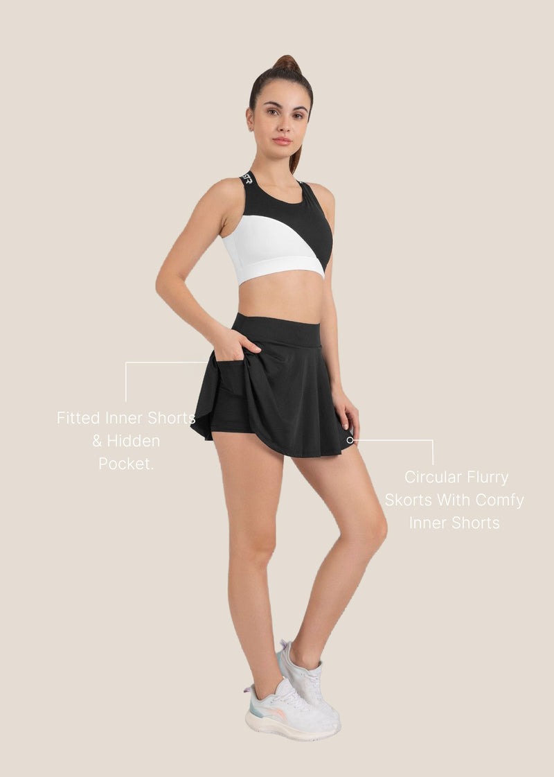 StrchFlex Compression Skort - Black