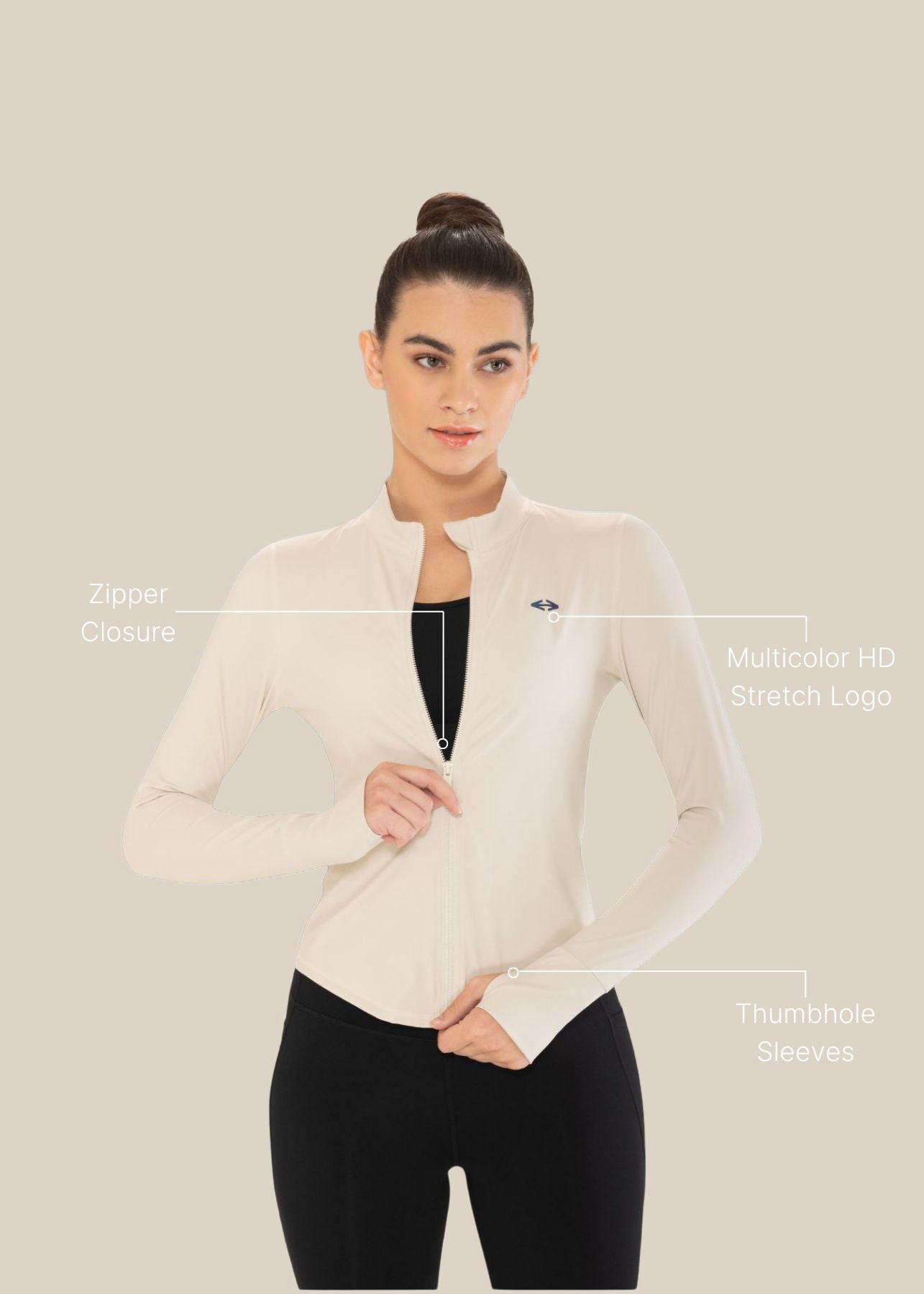 Women Active Jacket - White - 3