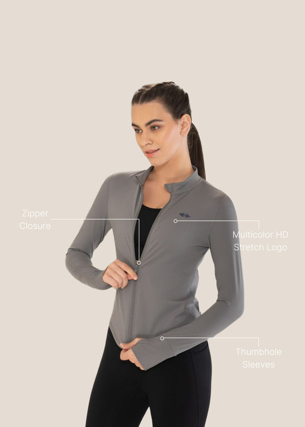 Women Active Jacket - Grey - 3