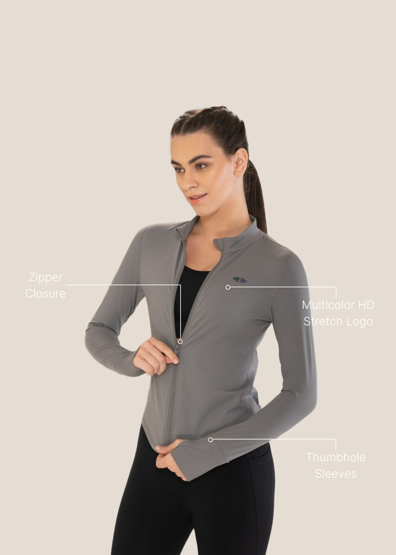 Women Active Jacket - Grey