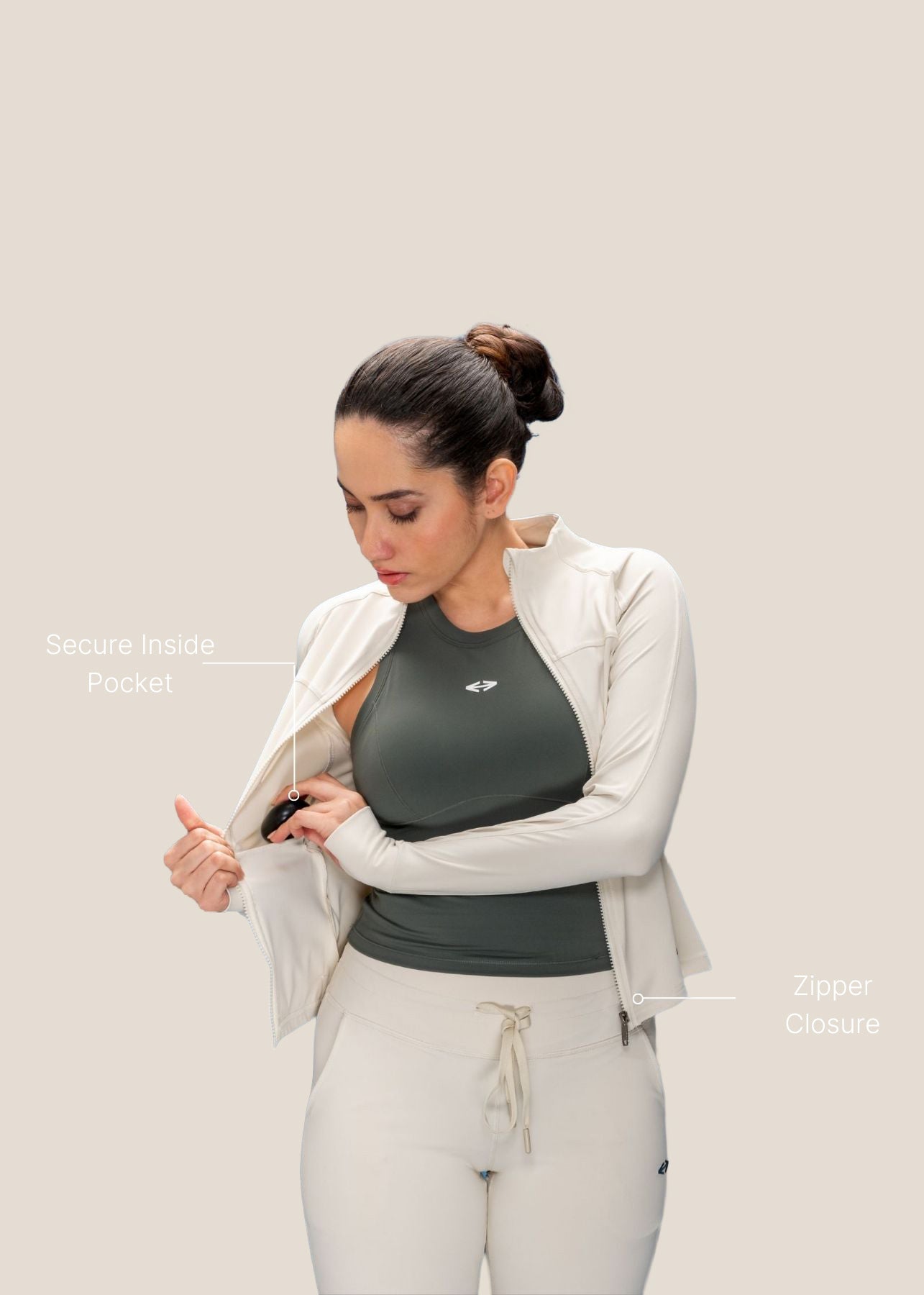 Women Gym Jacket - White - 3