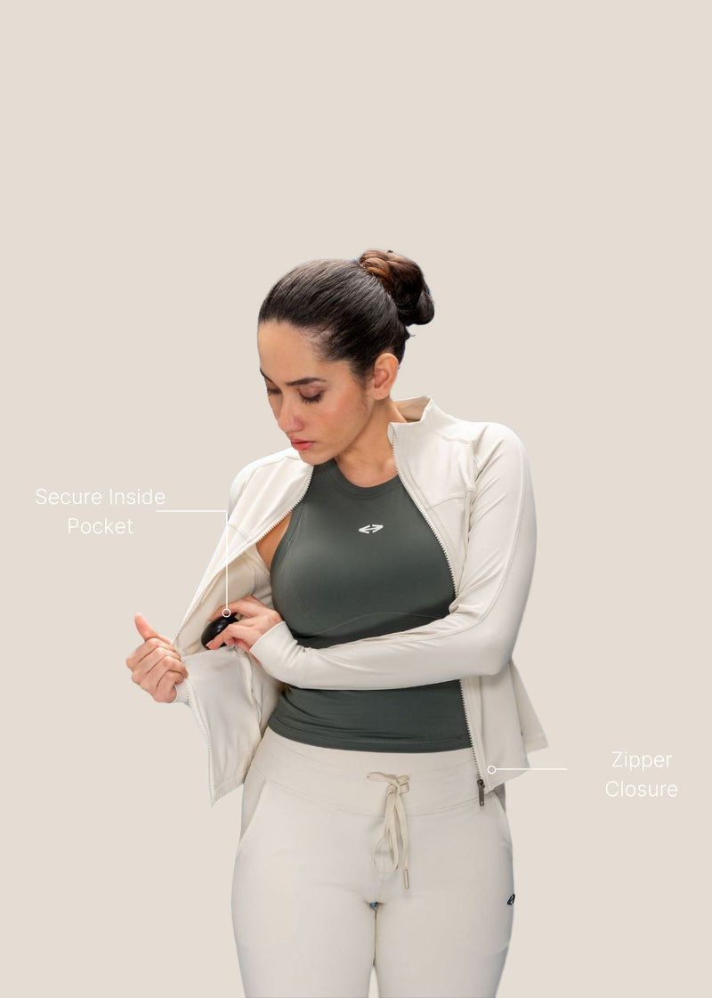 Women Gym Jacket - White