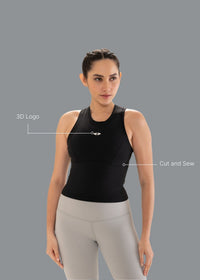 Workout Essential Fitted crop top - Black - 2