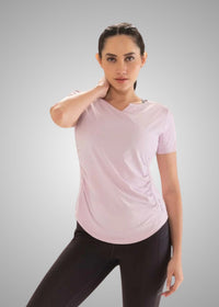 V Neck Active Tee - Purple - 1