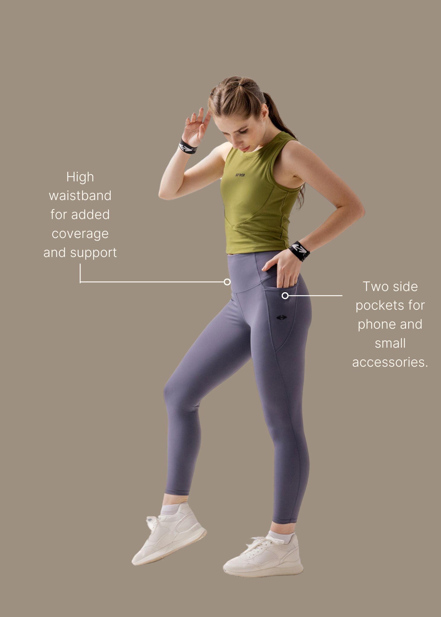 StrchFlex Power soft Leggings - Lilac Grey - 3