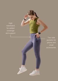 StrchFlex Power soft Leggings - Lilac Grey - 3