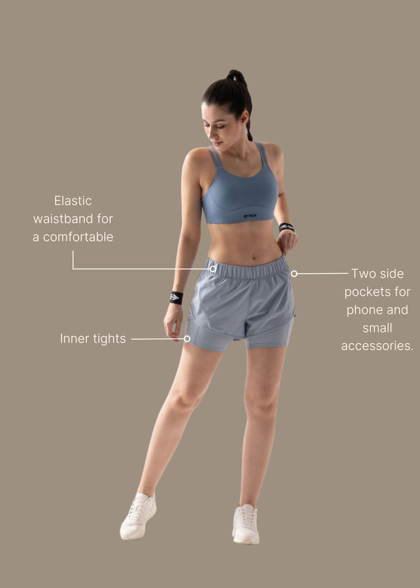 StrchFlex Running shorts - Sky Blue - 3
