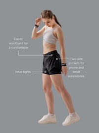 StrchFlex Running shorts - Black - 3