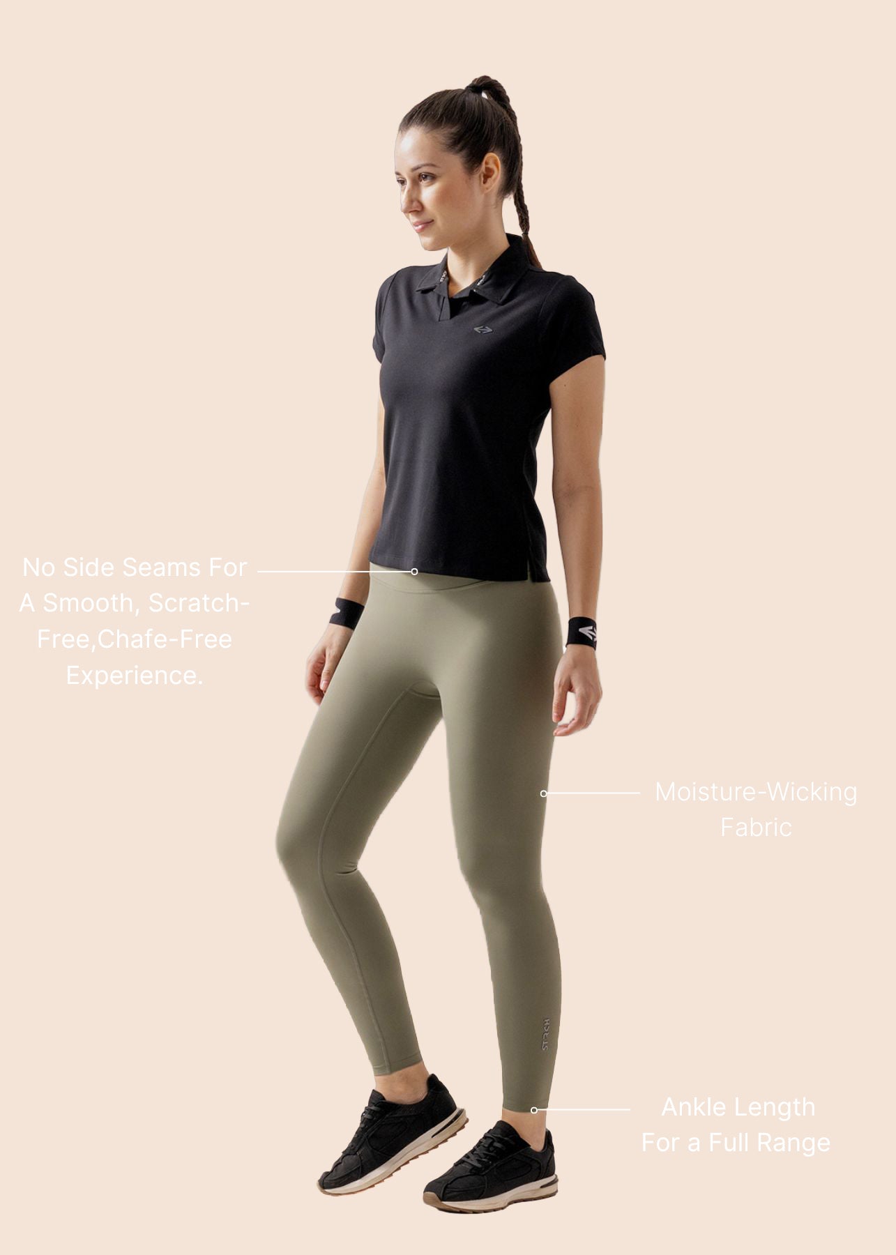 Every day training leggings - Olive - 3