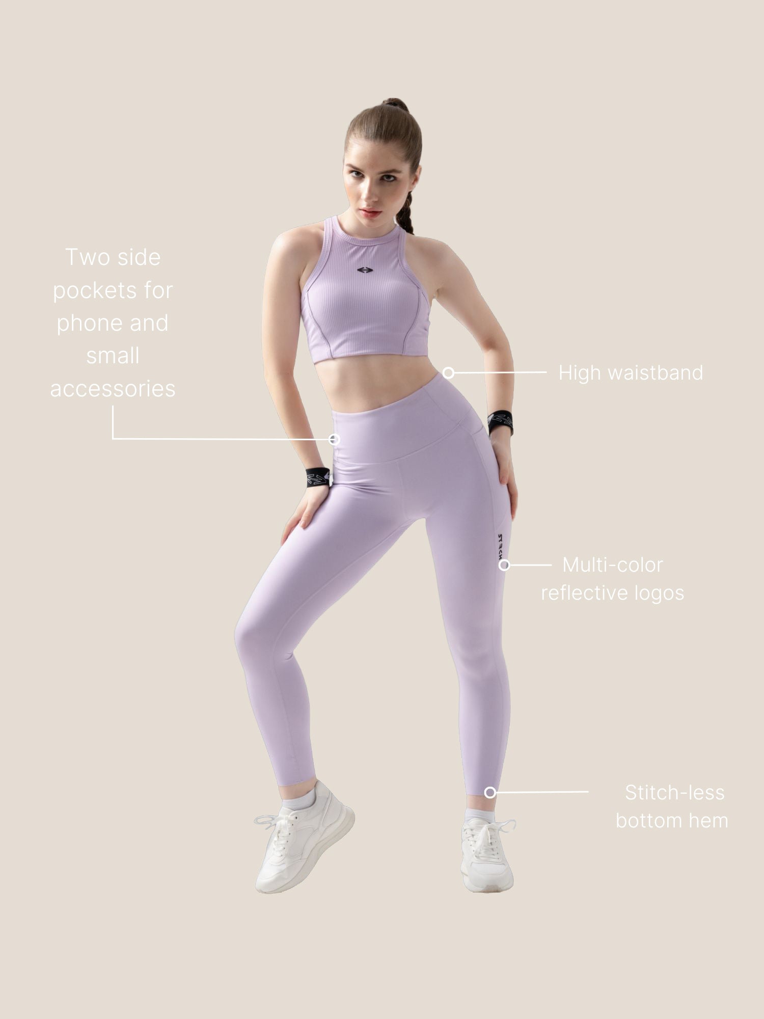 StrchFlex Performance leggings - Orchid Bloom - 3