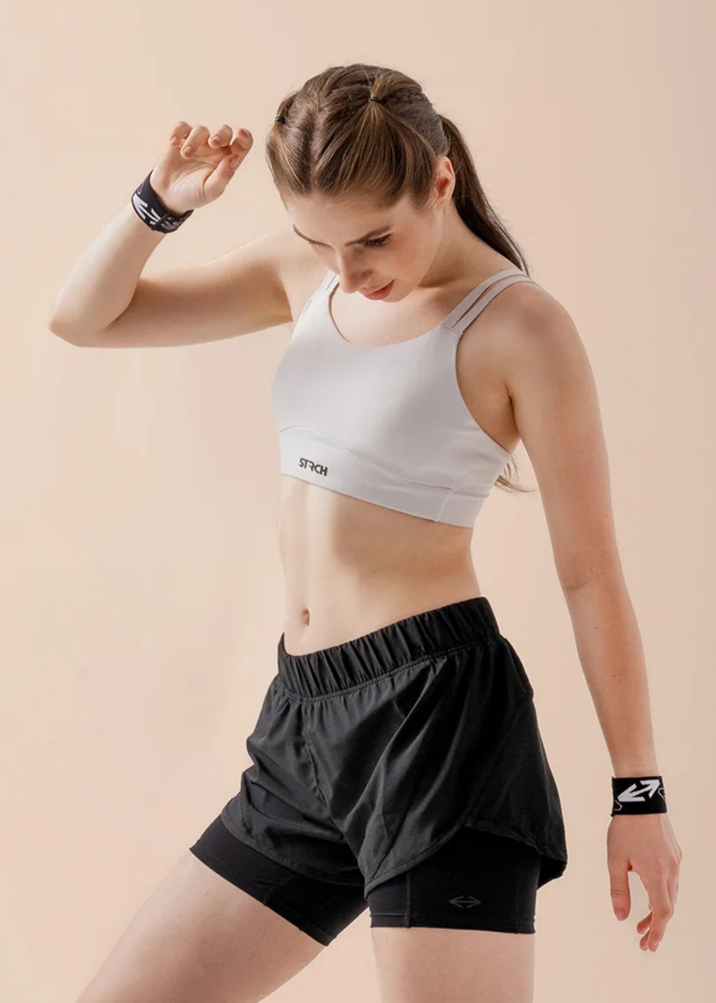 Low Impact medium coverage sports bra - Ice Silver