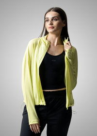 Women Workout Jacket - Neon Yellow - 1