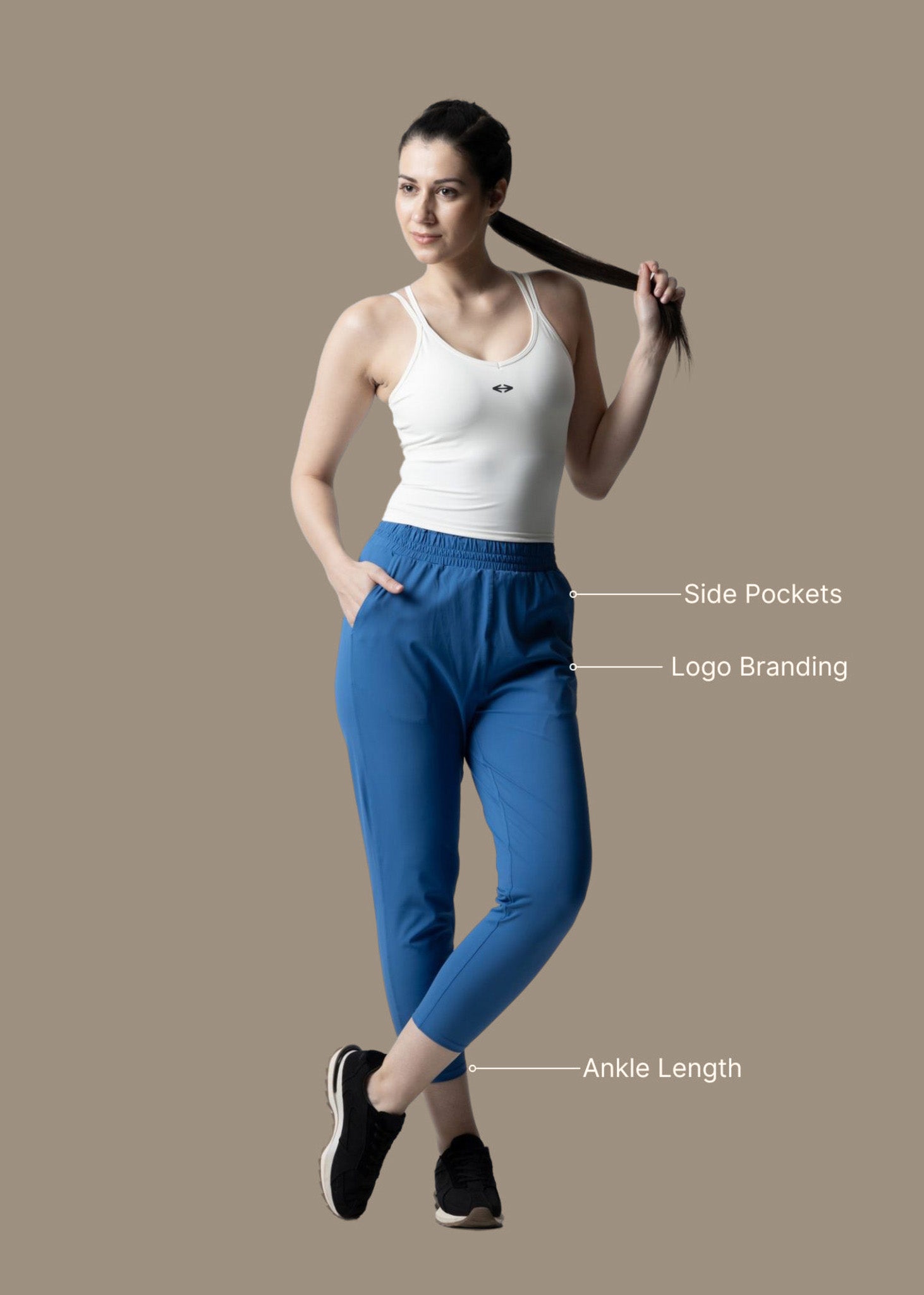 Everyday workout ankle length pants - Cobalt Blue - 3