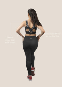 High Impact full coverage sports bra - Black - 3