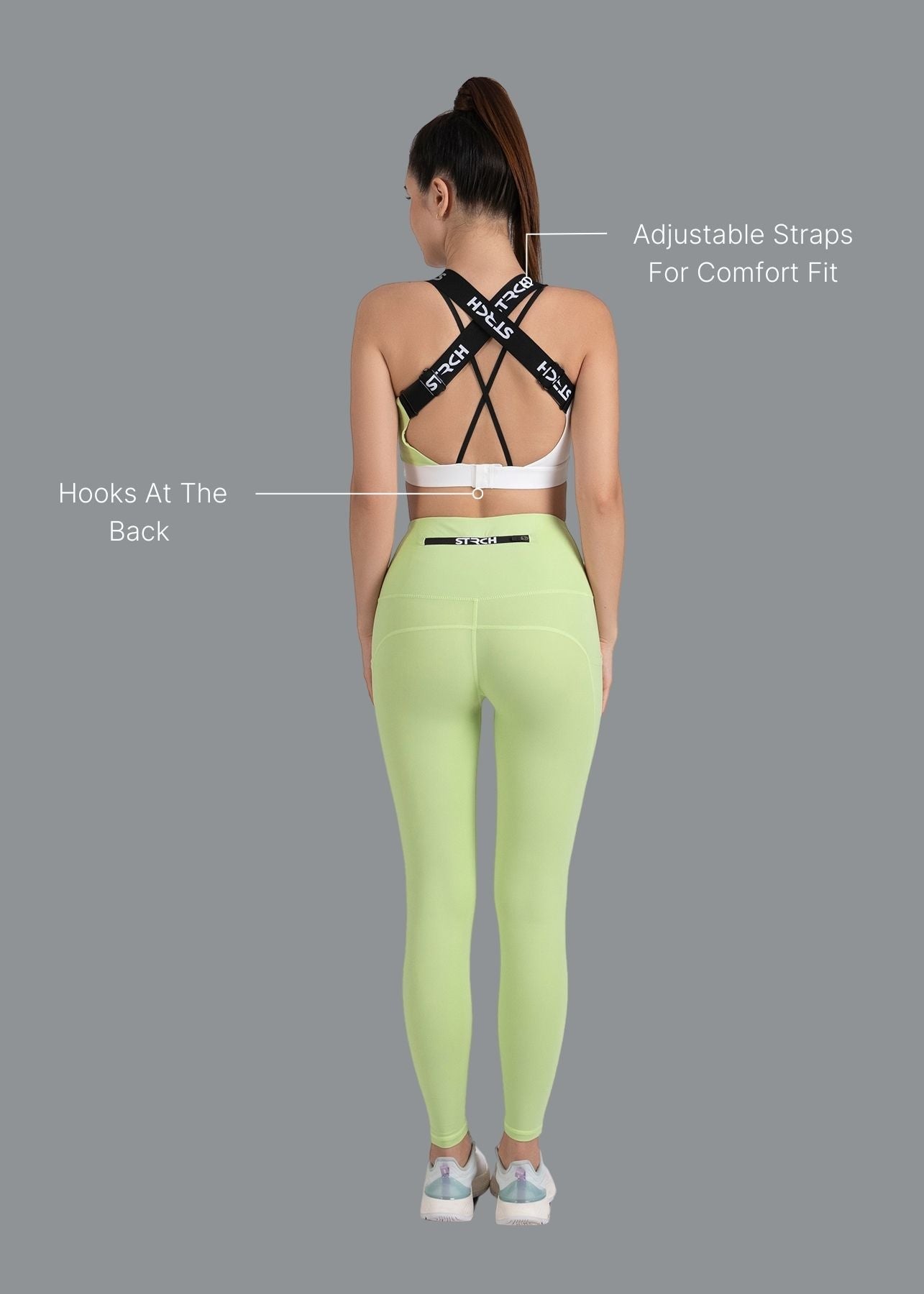 StrchFlex Medium support sports bra - Mint Green - 2