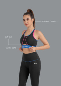 StrchFlex Light Performance Soprts bra - Black - 2