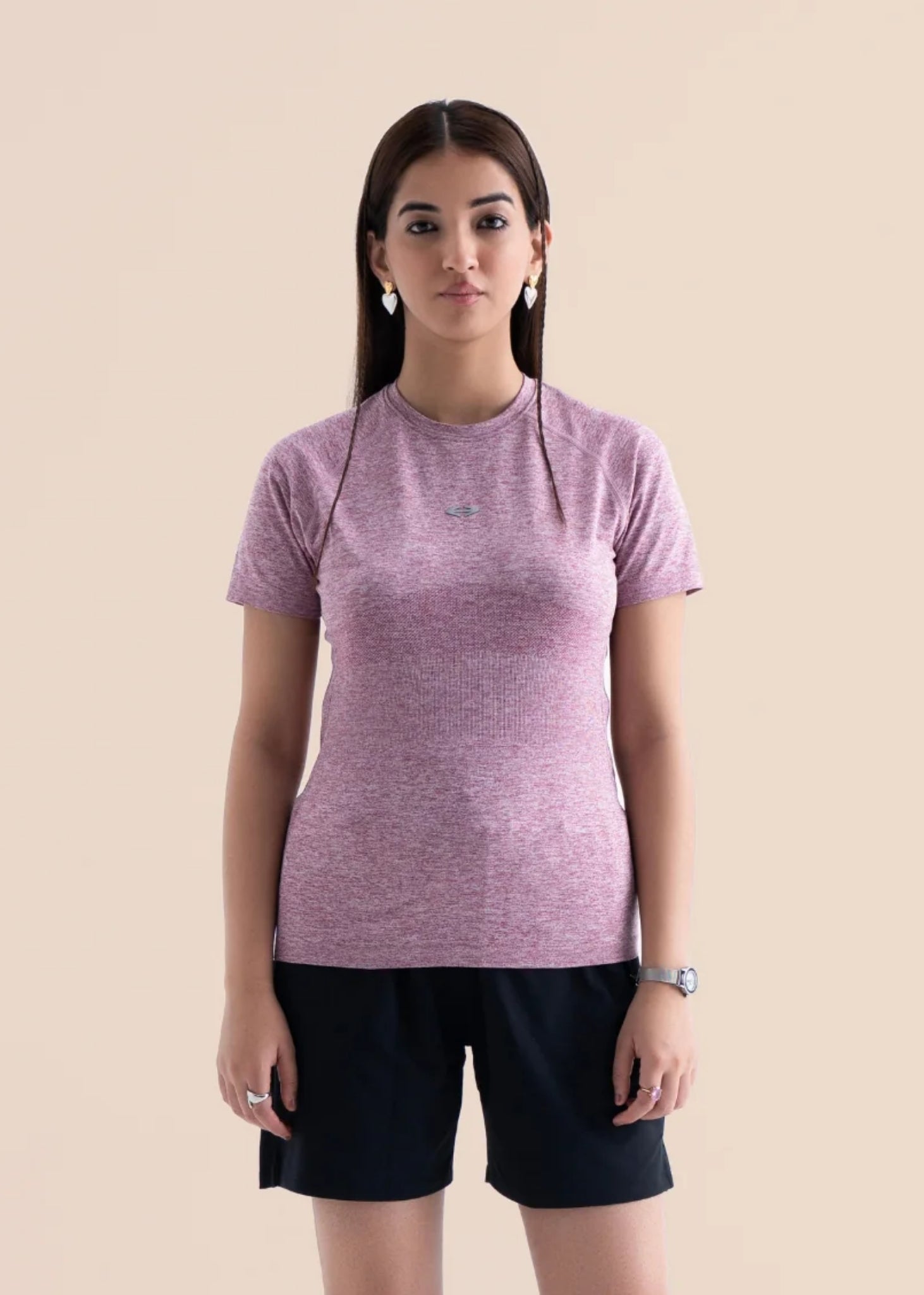 Seamless workout Regular Tee - Rose