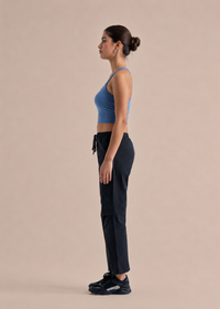 Seamless open Back Sports Bra - Coronet Blue