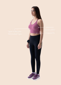 Seamless open Back Sports Bra - Hawthorn Rose - 4