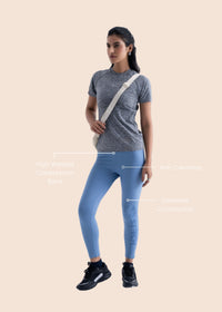 Seamless Workout Core leggings - Coronet Blue - 3
