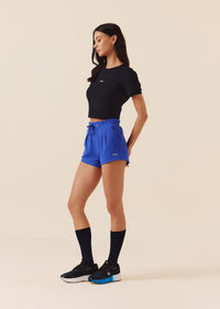 Women Pocket Workout Shorts - Dazzling Blue - 5