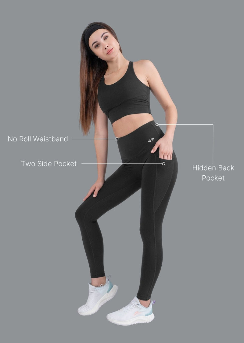 StrchFlex Everyday workout leggings - Black