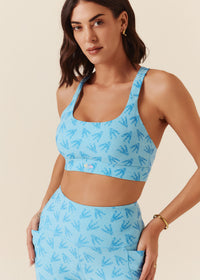 Women Y-Back Sports Bra - Milky Blue - 1