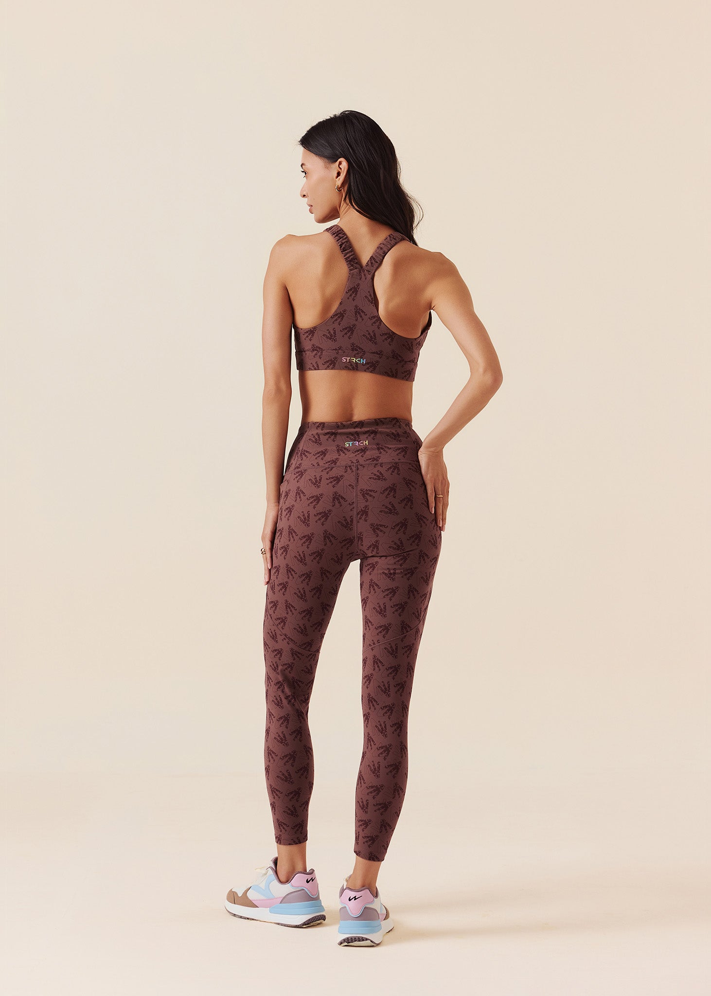 Women Y-Back Sports Bra - Raisin Brown - 6