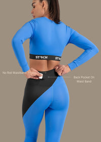 Women Lightweight Leggings - Azure Blue - 3