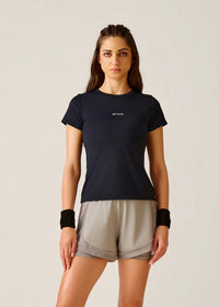 High Performance Strappy Back Tee - Jet Black