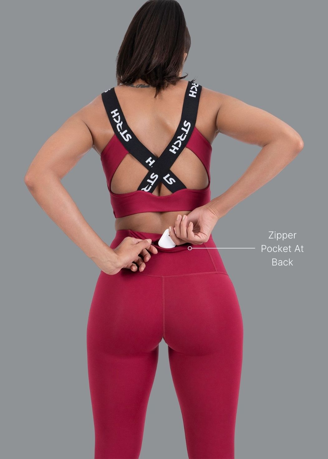 StrchFlex Elevated Performance leggings - Maroon - 2