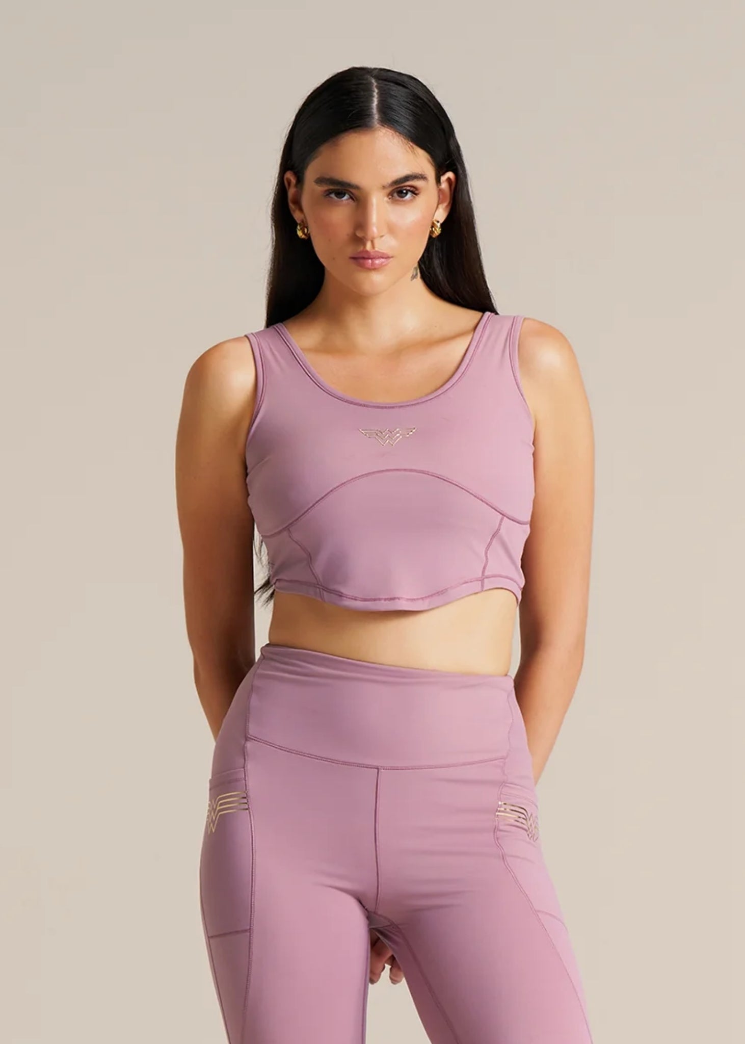 WonderForce Crop Top - Dusky Orchid
