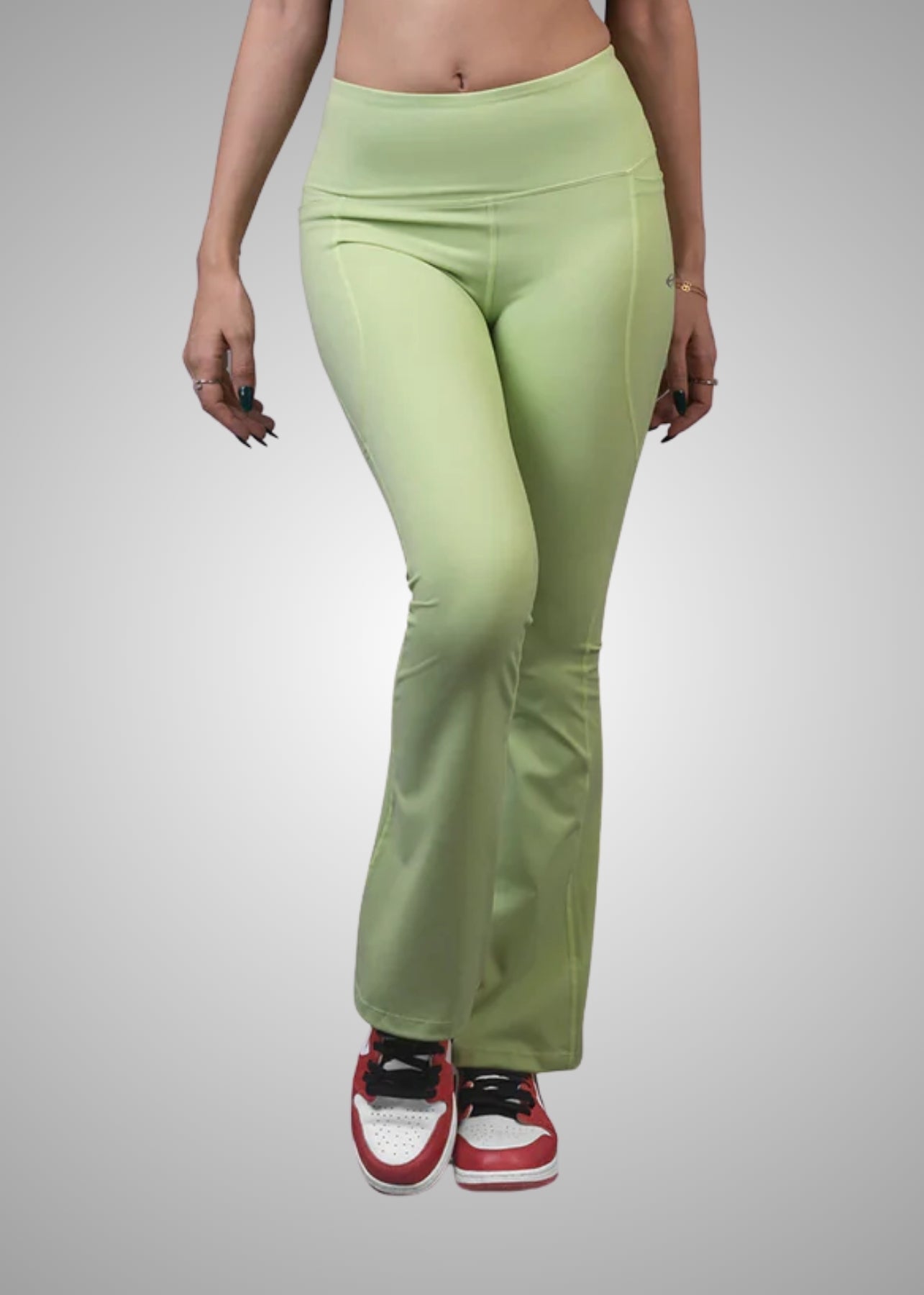 StrchFlex High rise Flare Leggings - Mint Green