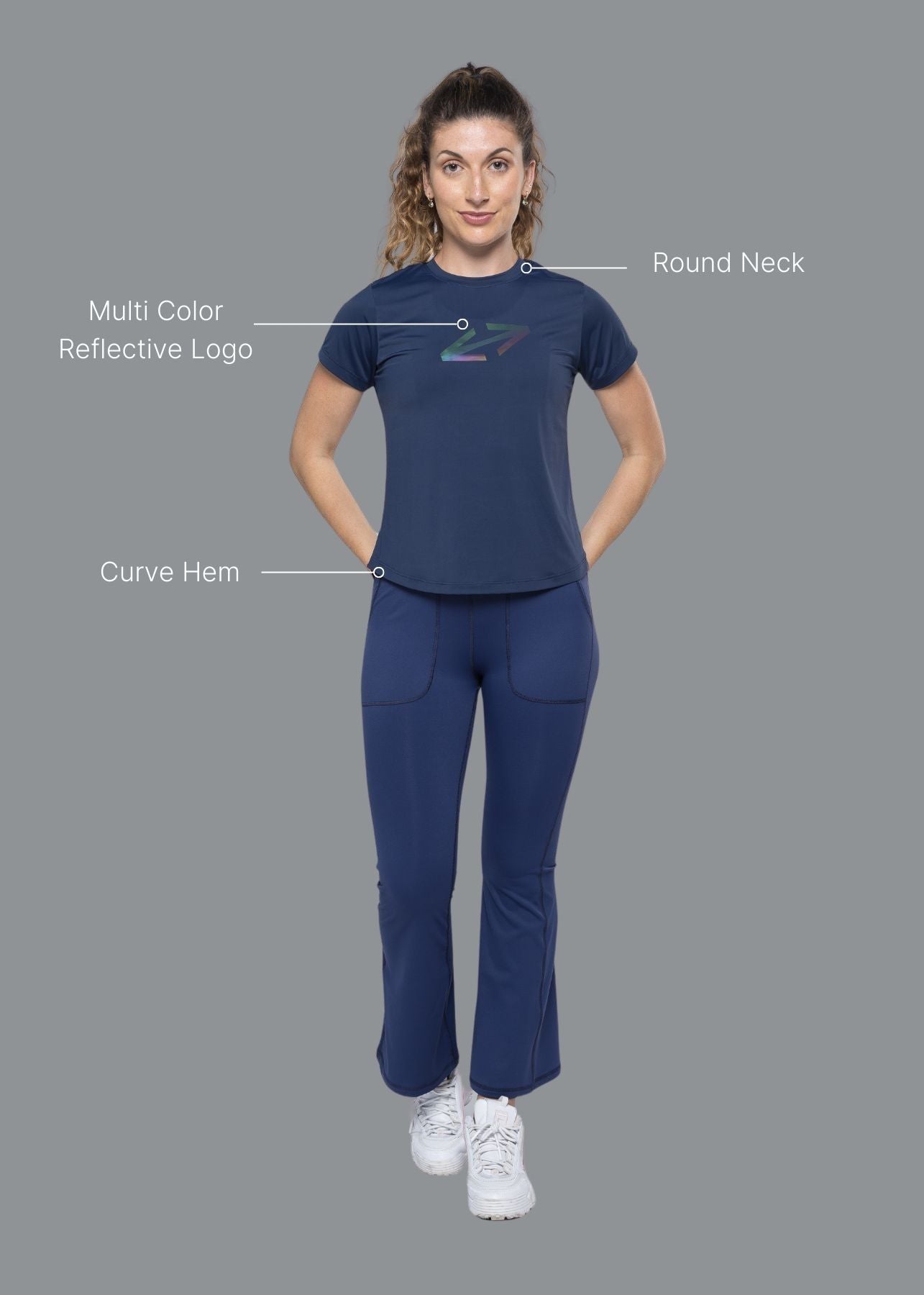 Women Gym Tshirt Navy Blue - 3