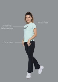 Women Gym Tshirt Mint Green - 2