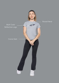 Women Gym Tshirt Grey - 2