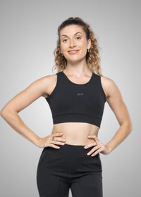 High Impact Basic Workout Sports Bra - Black - 1