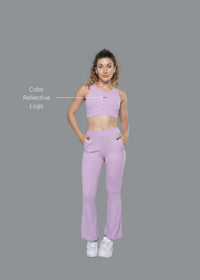 High Impact Basic Workout Sports Bra - Lavender - 2