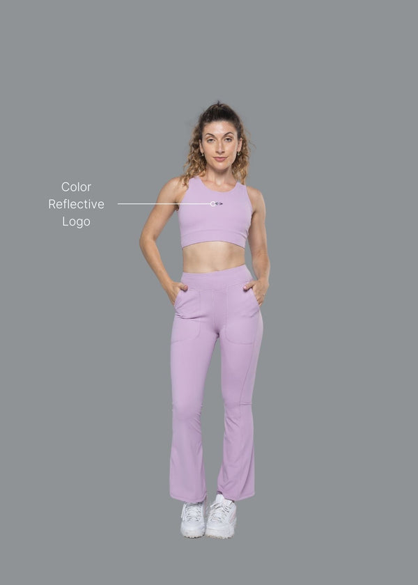 High Impact Basic Workout Sports Bra - Lavender - 2