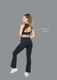 High Impact Basic Workout Sports Bra - Black - 2