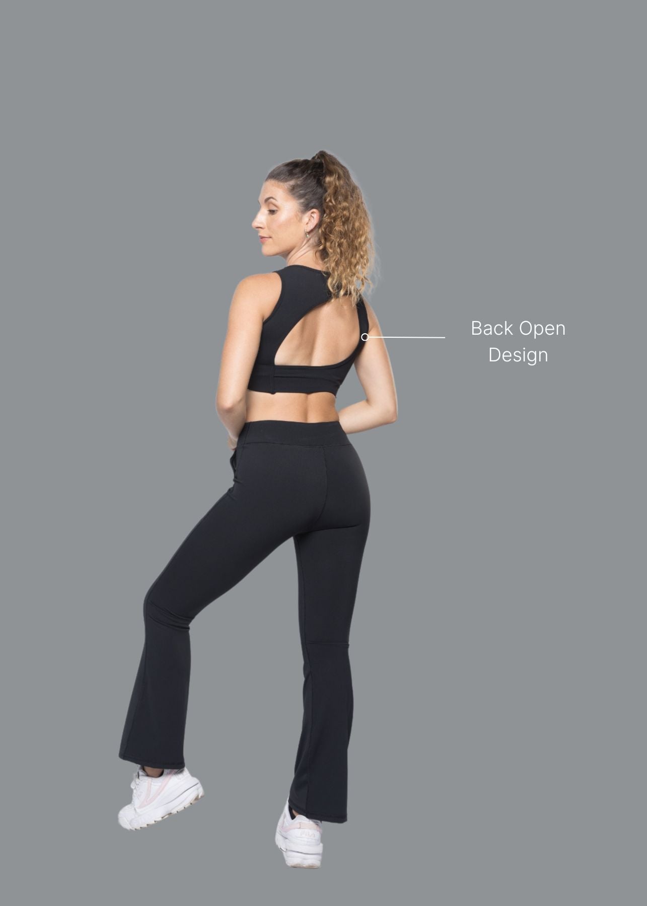 High Impact Basic Workout Sports Bra - Black - 2