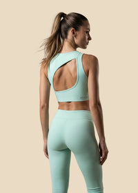 High Impact Basic Workout Sports Bra - Mint Green - 2