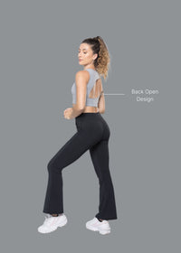 High Impact Basic Workout Sports Bra - Grey - 2