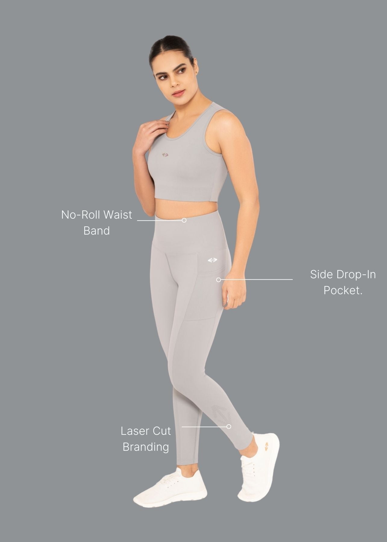 StrchFlex Workout Leggings - Grey - 2