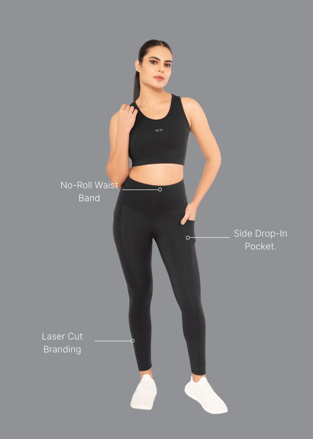 StrchFlex Workout Leggings - Black - 2