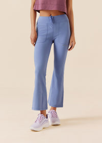 Women Gym Flare Pants - Ice Blue - 1