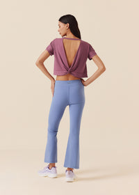 Women Gym Flare Pants - Ice Blue - 6