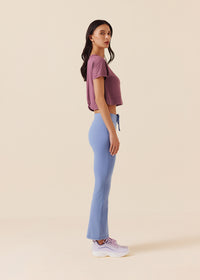 Women Gym Flare Pants - Ice Blue - 4